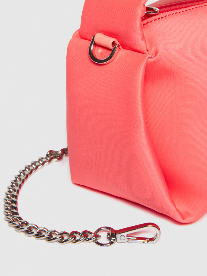 Handbag with rouched handle - null - Coral | Sisley image number 4